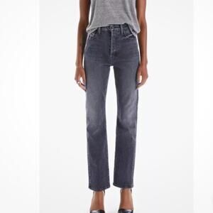 MOTHER Superior High Waisted Hiker Hoover Roadtrip Renegade Grey size 28